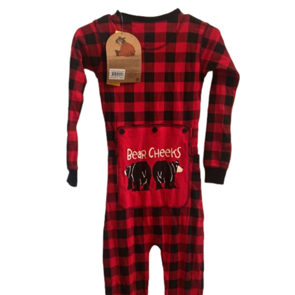 Kids Size 10 Long Johns Pajamas with Trap Door NWT